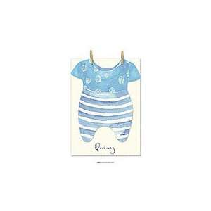  Cute Clothesline in Blue Baby Boy Announcements Baby
