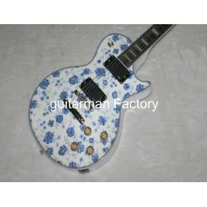    custom shop white bule custom electric guitar Musical Instruments