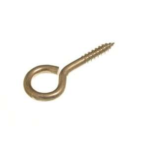SCREW IN EYES 65MM X 14 ( 5.8MM dia. ) EB BRASS PLATED STEEL ( pack of 