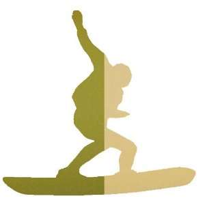  Skydiving SkyBoarding Decal Sticker   Reflective Gold 