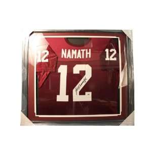   of Alabama Joe Namath Autographed Jersey Framed 