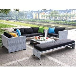  Modern High Quality Wicker Sofa Set Patio, Lawn & Garden