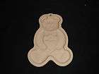PAMPERED CHEF STONEWARE FAMILY HERITAGE TEDDY BEAR COOKIE MOLD STAMP 