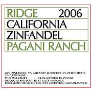 Ridge Pagani Ranch Zinfandel 2006 