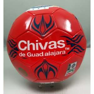  CHIVAS CROSS STRIPE OFFICAL SIZE 5 SOCCER BALL   RED 