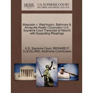 Annapolis Realty Corporation U.S. Supreme Court Transcript of Record 