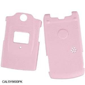 Sanyo Katana SCP 6600 Crystal Pink Leather Wrapped Case Cell Phones 