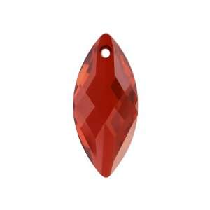  6110 40mm Navette Pendant Crystal Red Magma Arts, Crafts 