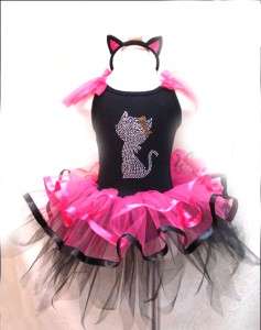   Kitty Cat toddler Girls Party Costume Ballet Leotard Tutu Dress 2 8 y