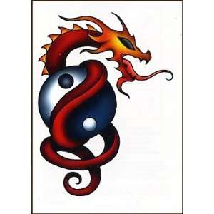  Yin Yang Dragon Temporaray Tattoo Toys & Games