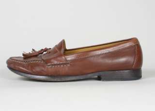 Vtg Cole Haan Brown Leather Tassel Loafer Shoe 9 D  