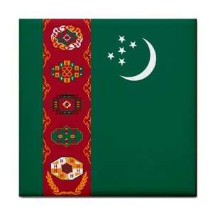 Turkmenistan Flag Tile Trivet
