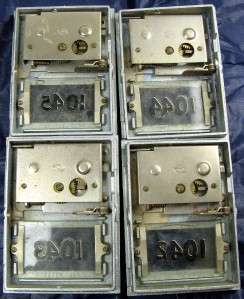 Vintage CORBIN Post Office Box Mail Door Double Dial Lock Nickel Brass 