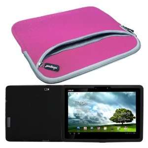  Silicone Skin Case + Pink 10.2 Inch Laptop Dual Pocket Carrying Case 