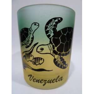  Venezuela Turtle Green/Yellow Shot Glass