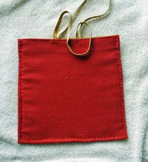 Crow Indian Full Beaded Bag Geometric Design  Hide & Red Cloth Montana 