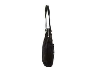 LUCKY BRAND JEANS BLACK PEBBLE LEATHER DOME TOTE BAG  