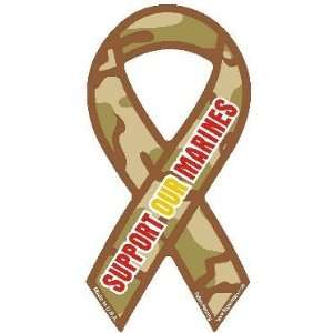  Support Our Marines Camouflage Large Ribbon Magnet 4 x 8 