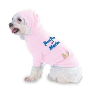   Marine Hooded (Hoody) T Shirt with pocket for your Dog or Cat LARGE Lt