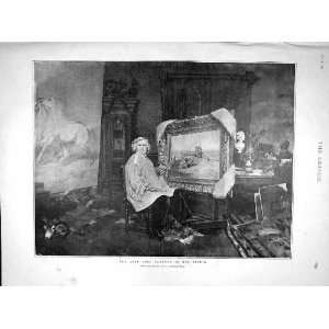  1899 ARTIST ROSA BONHEUR STUDIO PAINTING ACHILLE FOULD 