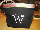 INITIALS INC BUCKET BAG~BLACK~ PINK W ON FRONT