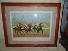 signed limited richard stone reeves print hollywood gold cup 1977