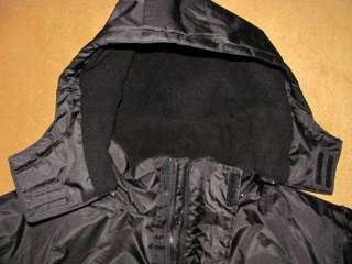 SNOZU Winter HEAVY DUTY Black WATERPROOF Removable Hood Jacket Parka 
