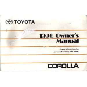   Toyotta Corolla 1996 Owners Manual Toyota Motor Corporation Books