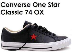   Star Classic 74 OX Red Star Black Leather Low US Men 3 11 Shoes  