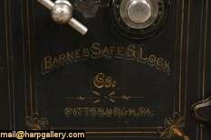 Barnes Pittsburgh 1890 Antique Iron Safe  