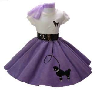 pc Girls 50s POODLE SKIRT OUTFIT (4/5 6/6X 7/8)  
