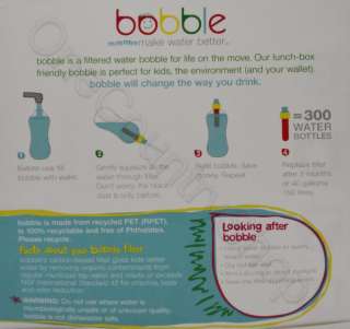 Bobble Kids Mini Water Bottle & 2 Filters 13oz BPA Free  