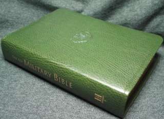 KJV Military Bible Green Simulated Leather Compact Red letter King 