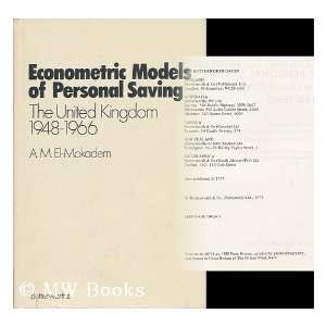  Econometric Models of Personal Saving United Kingdom 
