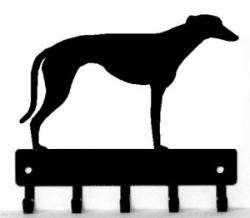 Greyhound Dog Key Rack Leash Hanger Hooks Holder Sm/Lg  