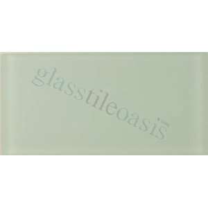   by the box 3 x 6 Green Crystile Random Frosted Glass Tile   14536