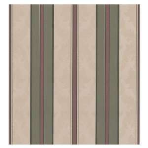 Brewster Wallcovering Striped Wallpaper with Damask Embossed Wallpaper 