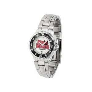  State Red Wolves Competitor Ladies Watch with Steel Band Sports