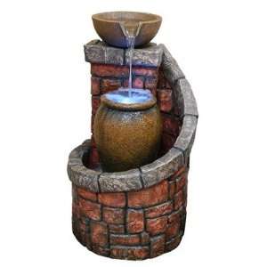  Alpine Corp GIL830 Tiering Pot with LED Lights Patio 