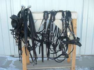 Amish made biothane 4 UP harness for4 draft horses  