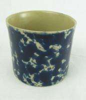 Stoneware Blue White Spongeware Bennington Potters Cup  