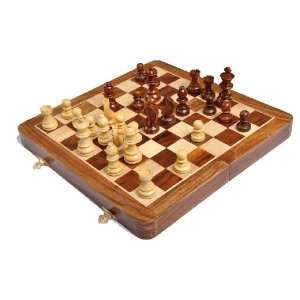   Folding Wooden Magnetic Travel Chess Set   12