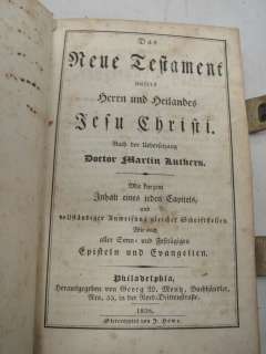 1838 ANTIQUE LEATHER BOUND IMPRINT BIBLE NEW TESTAMENT BOOK IMPRINT 