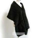 Mink Fur Knitted Cape/Shawl/Stole/Wrap/Poncho/Scarf  