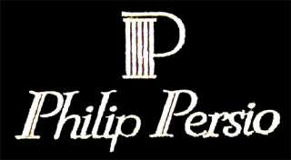 NEW PHILIP PERSIO 2TIME ZONE MENS MUSIC ALARM WATCH  
