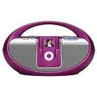 ilive boombox with ipod docking station pink expedited shipping 