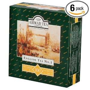 Ahmad Tea English Tea No.1, 100 Tagged Teabags, 1.76 Ounce Packet 