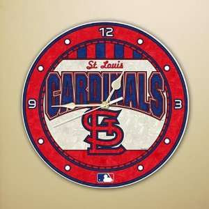  St. Louis Cardinals 12 Art Glass Wall Clock Sports 