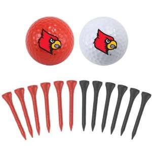  Louisville Cardinals Two Golf Balls and Twelve Tees Set 