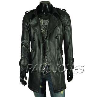 PJ Mens 2011Trench Long Coat Jackets,Black Formal Wear  